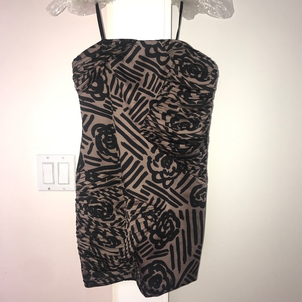 BCBGeneration satin metallic tube dress